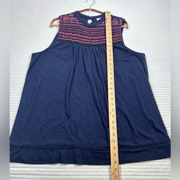 Knox Rose Embroidered Navy Sleeveless Top. Size XXL. - Picture 7 of 7
